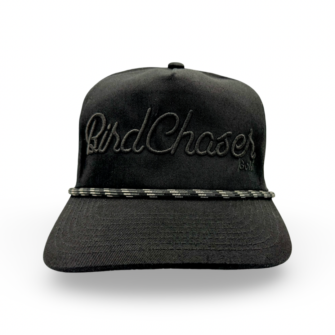 Classic Black BirdChaser Rope SnapBack